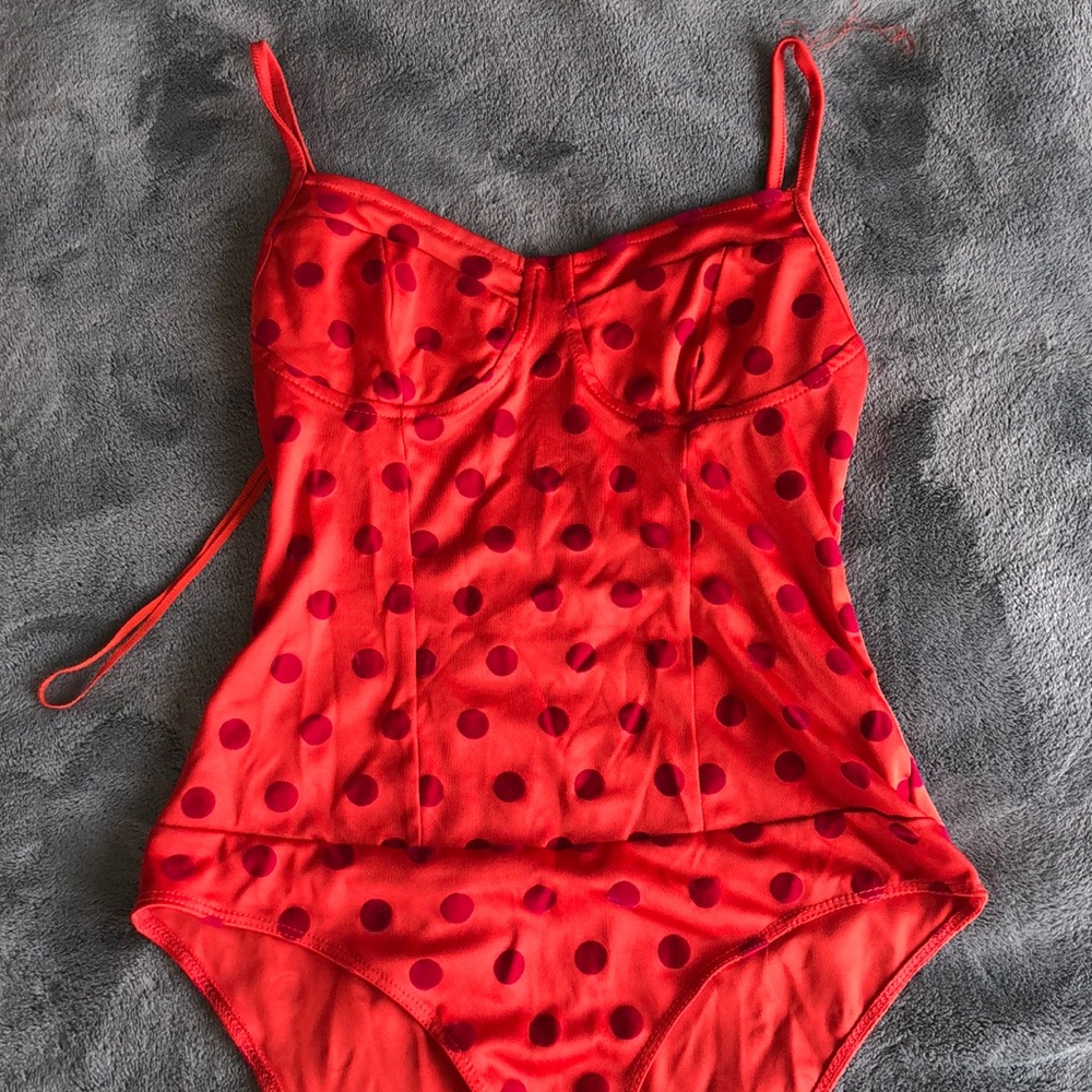 Orange and pink bodysuit